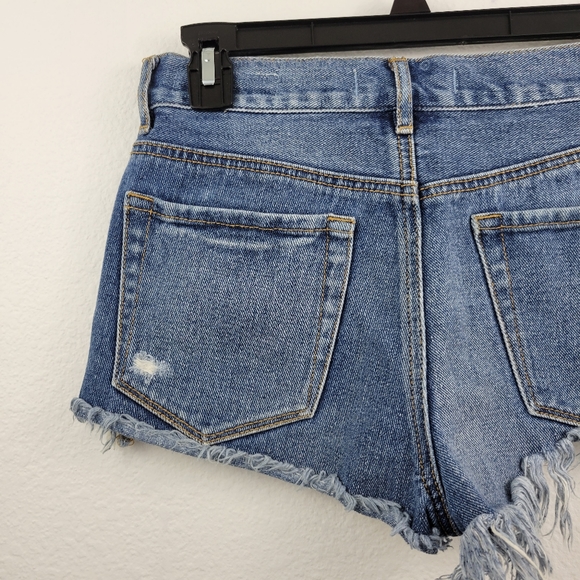 BULLHEAD Denim Co Blue Distressed High-Rise Short Size 25 - Picture 6 of 10